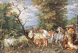 Jan The Elder Brueghel Famous Paintings - The Animals Entering the Ark